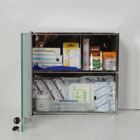 Stainless Steel First Aid Box (Filled)